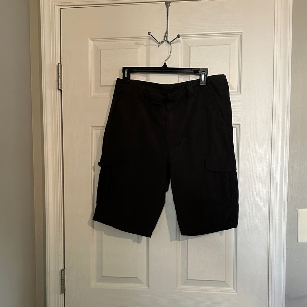 First Wave Men's Black Cargo Shorts